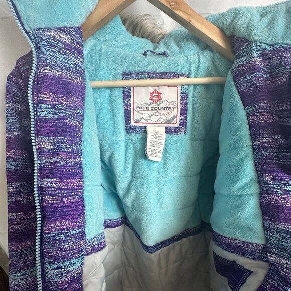 Free Country Purple Ski Snowboard Snow Winter Jacket L 14/16 - Picture 6 of 8